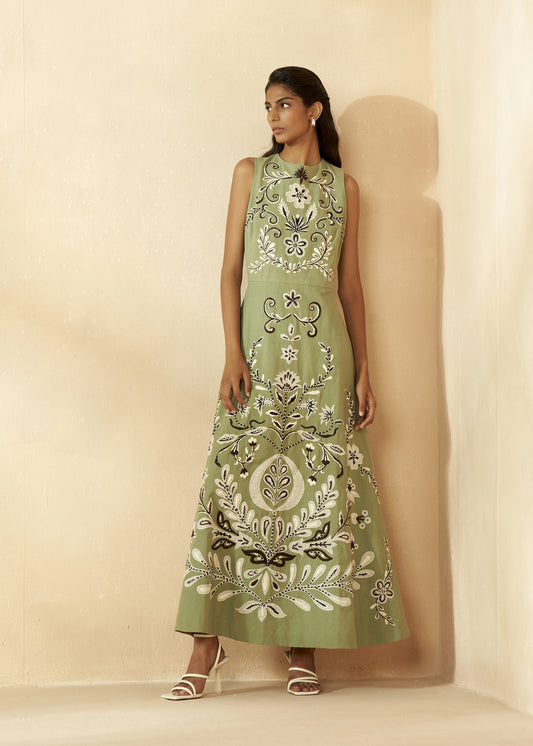 Embroidered Maxi Dress