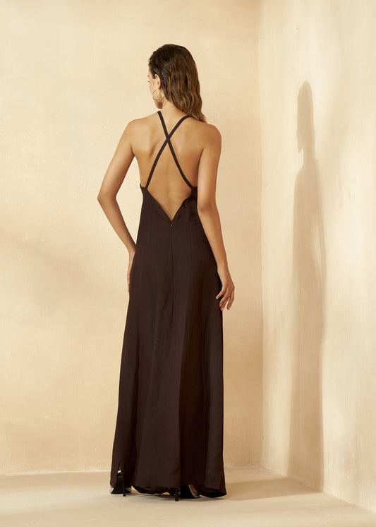 Halter Linen Dress