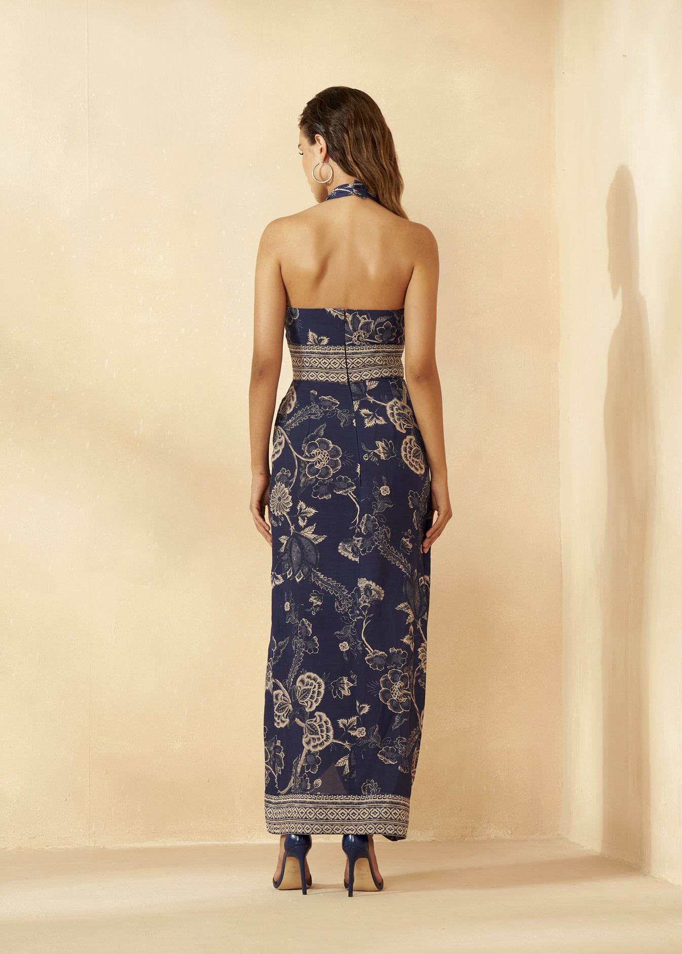 Printed Halter Neck Dress