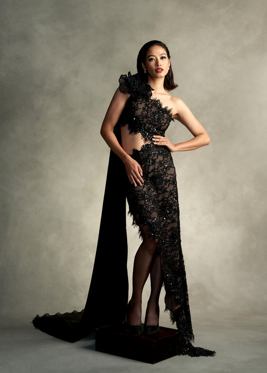 Noir Bloom Gown