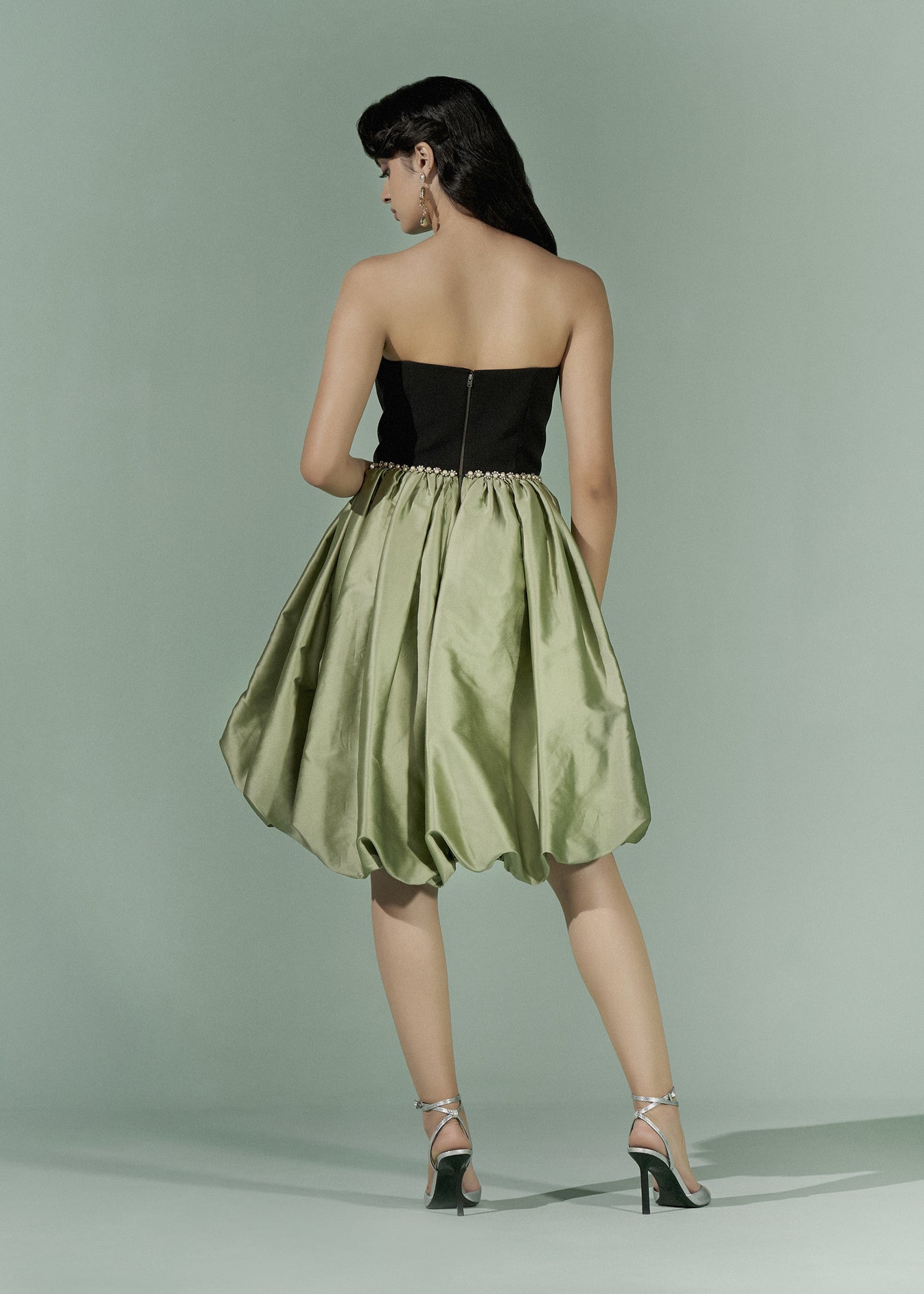 Strapless Bubble hem dress