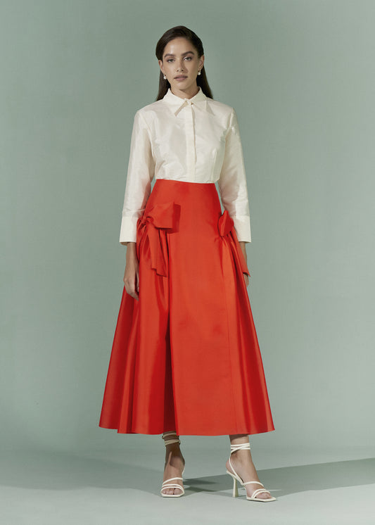 Midi skirt with Bow detailing