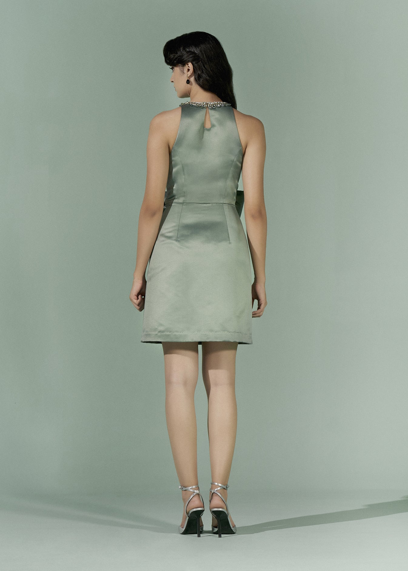 Jewelled neckline mini dress - SALE