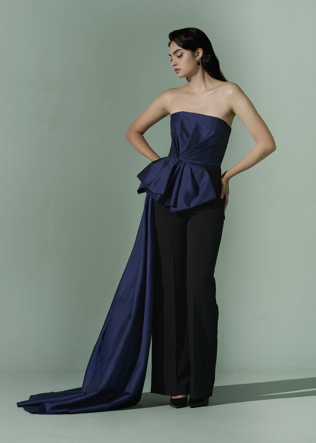 Strapless Side bow jumpsuit