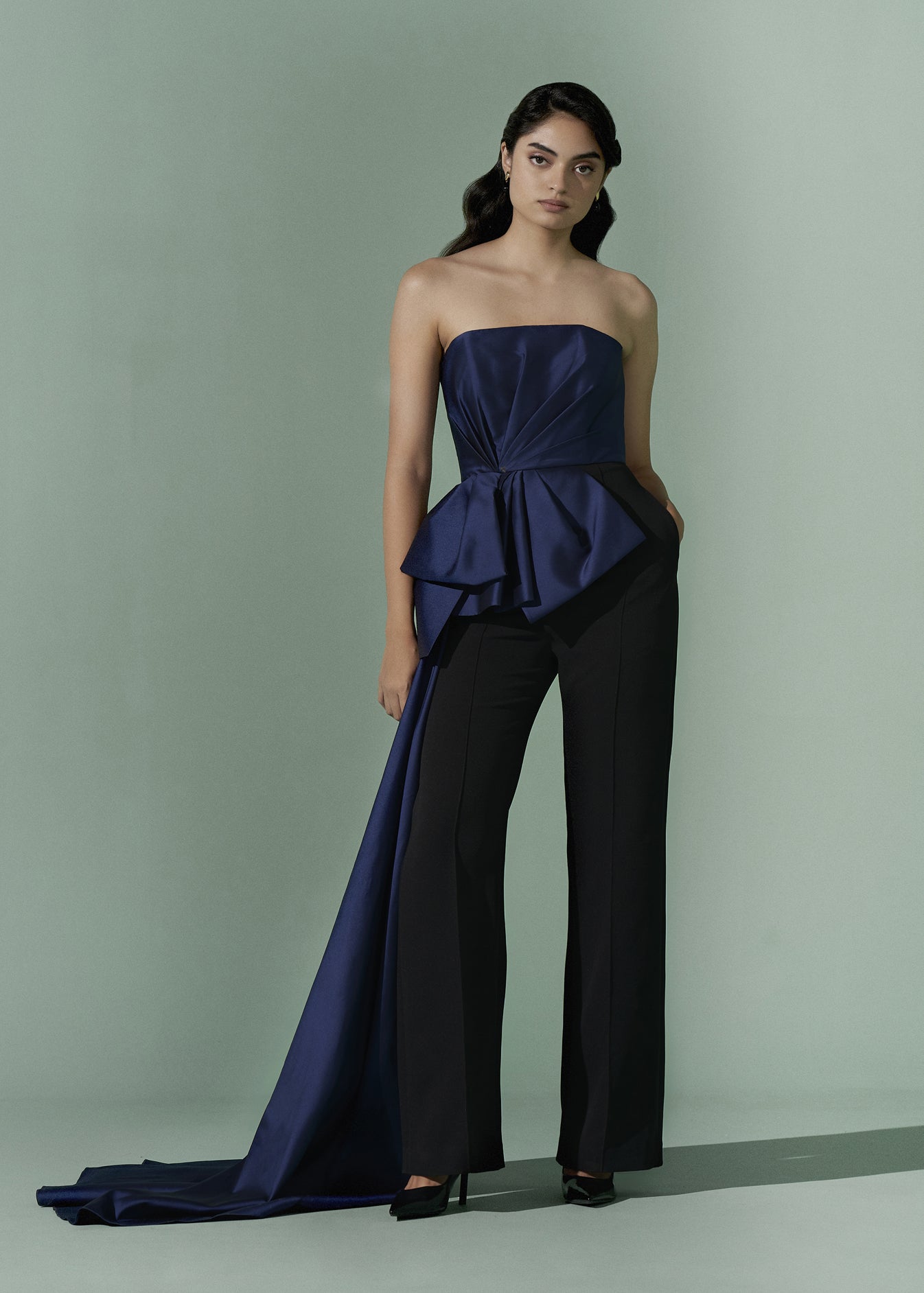 Strapless Side bow jumpsuit