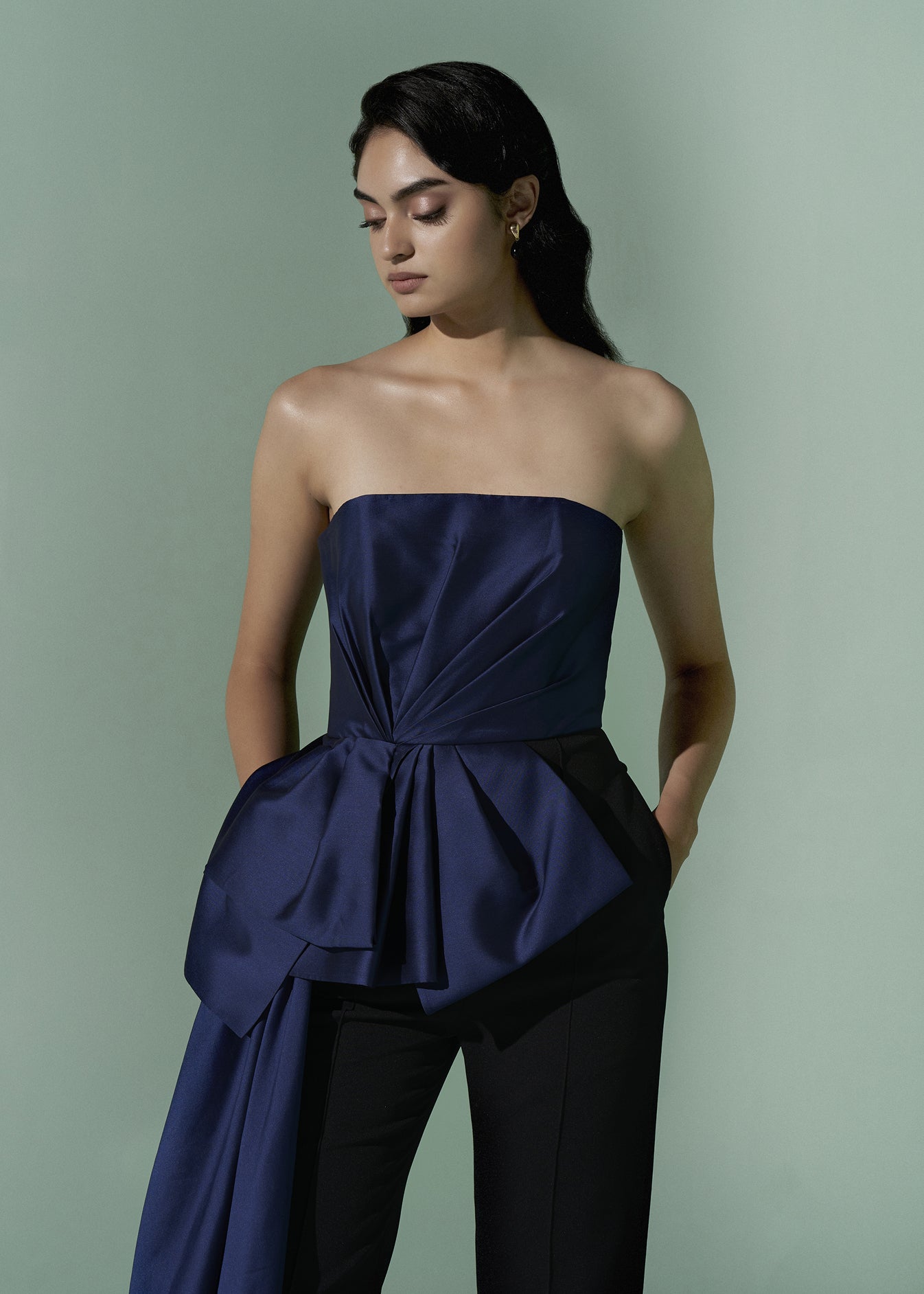 Strapless Side bow jumpsuit