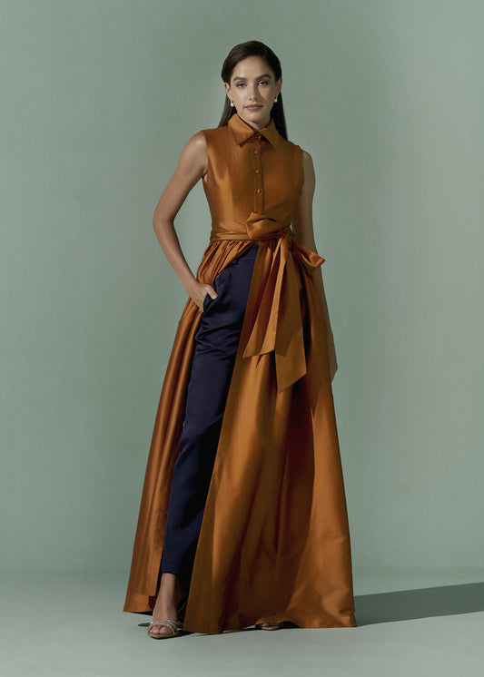Sleeveless Shirt Dress