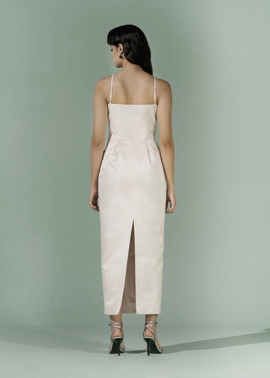 Strapless Midi dress with Bow