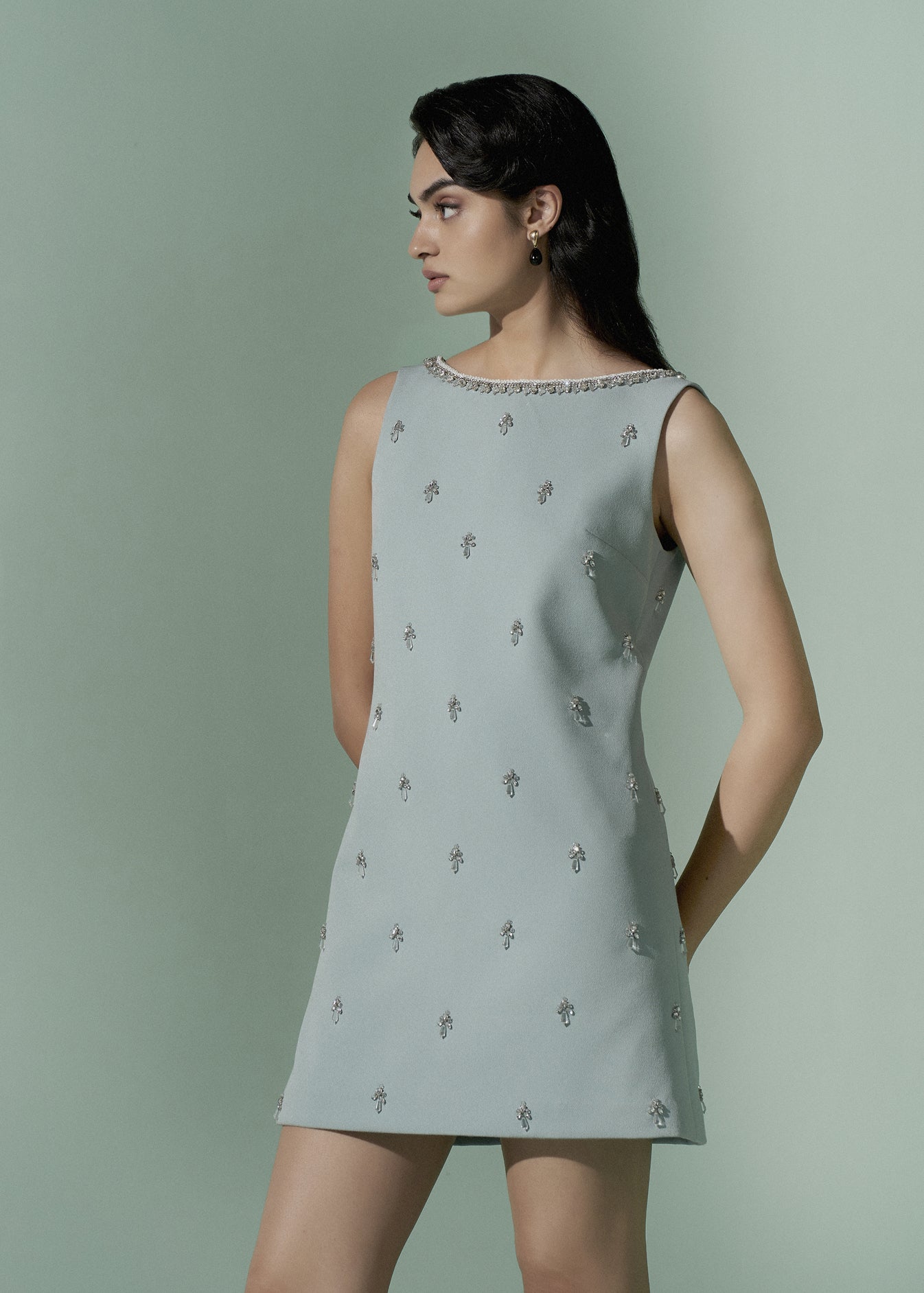 Embroidered Shift dress