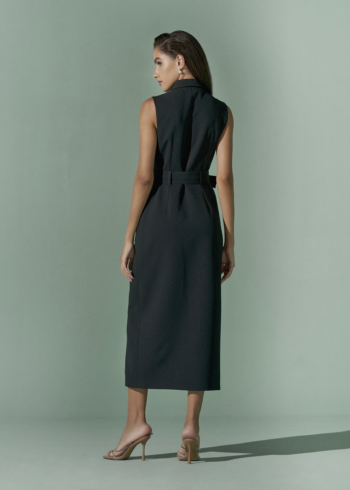 Sleeveless Shirt Dress