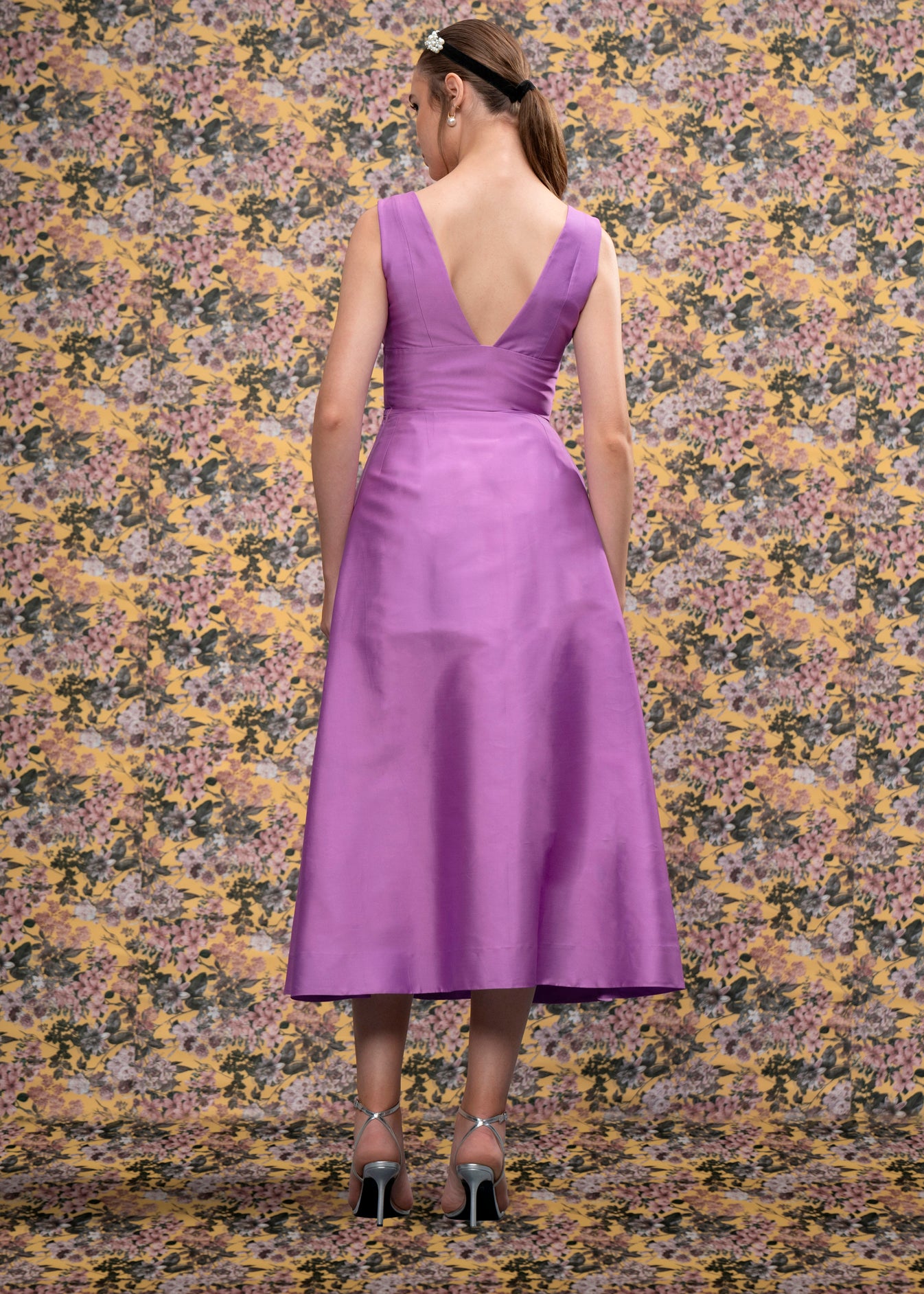 Plunge Neck Maxi Dress
