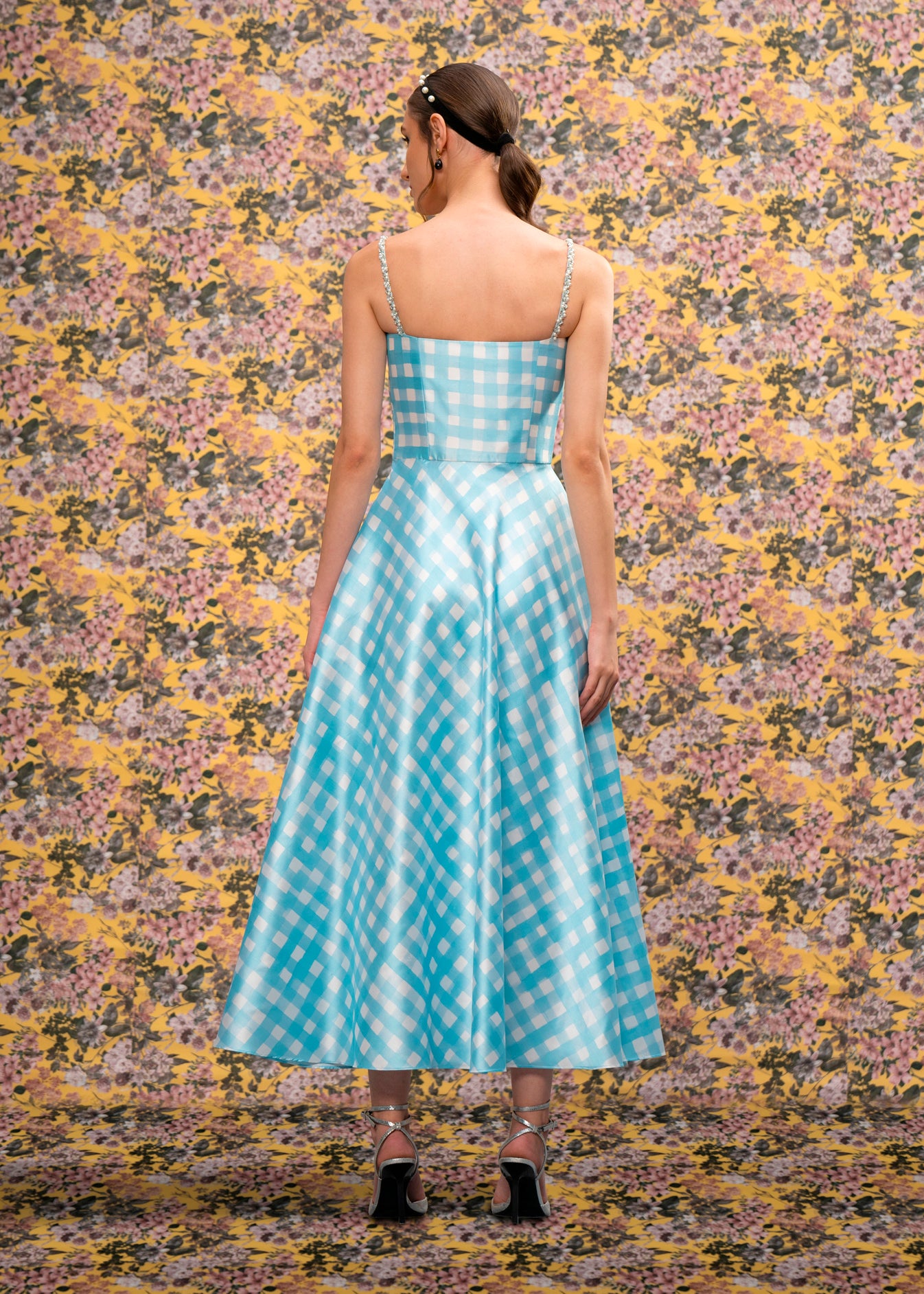 Checked Midi Dress