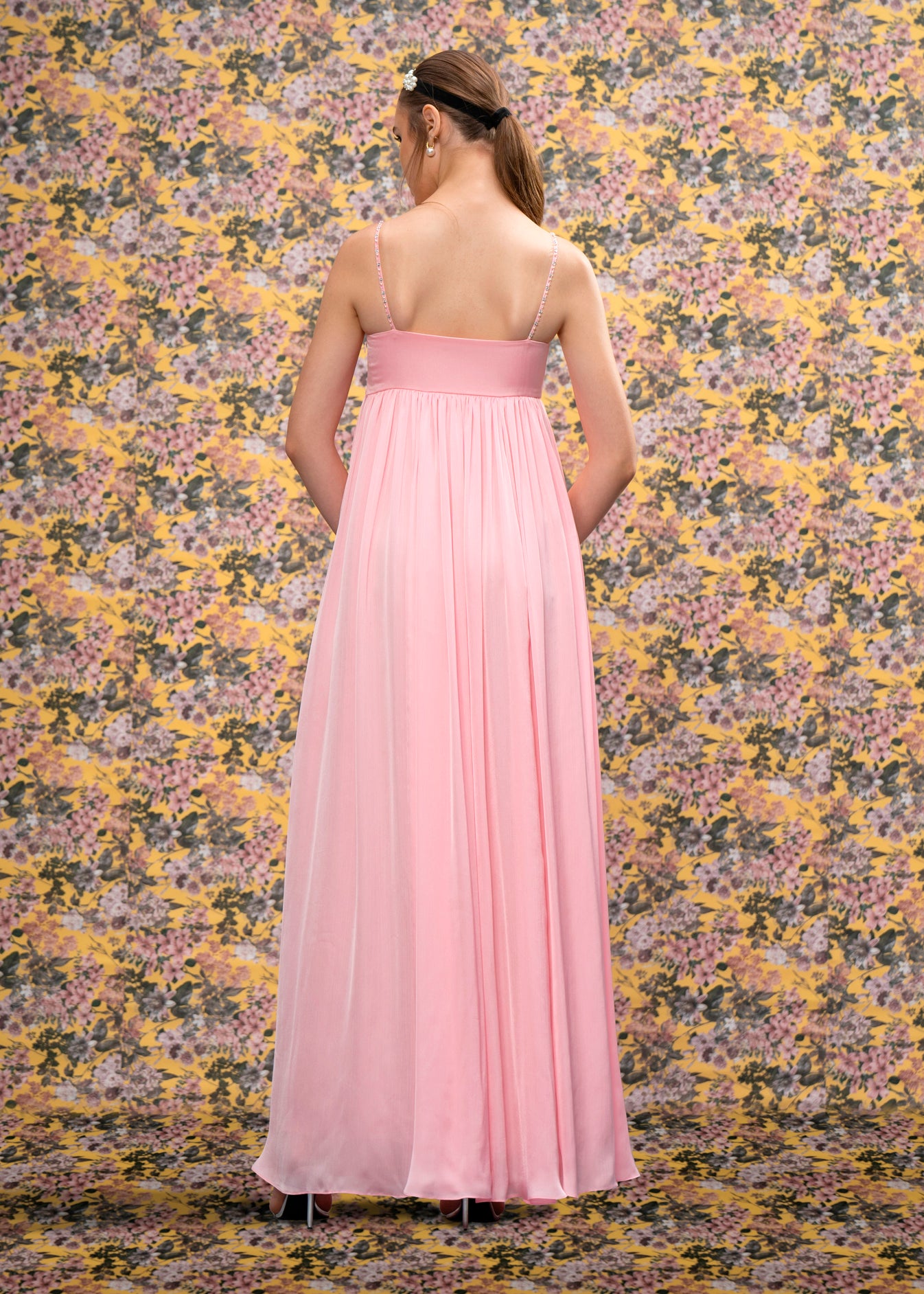 Maxi Dress With Applique Flower