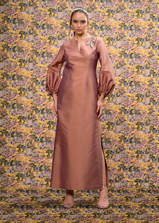 Puff Sleeve Maxi Dress