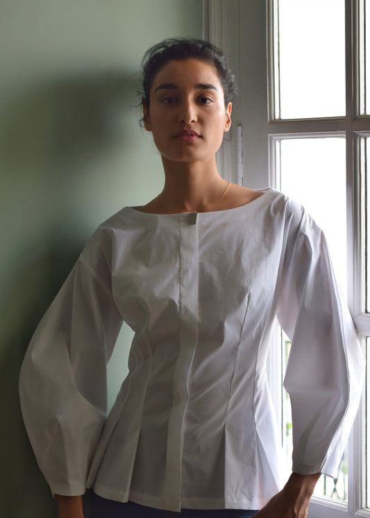 Buttoned-up Pleated Front