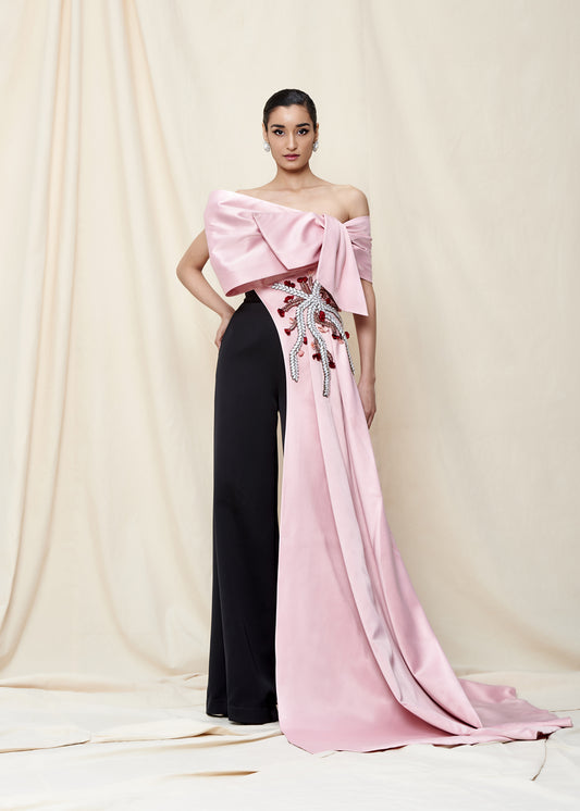 Duchess Satin Bow Detailing Trail Top