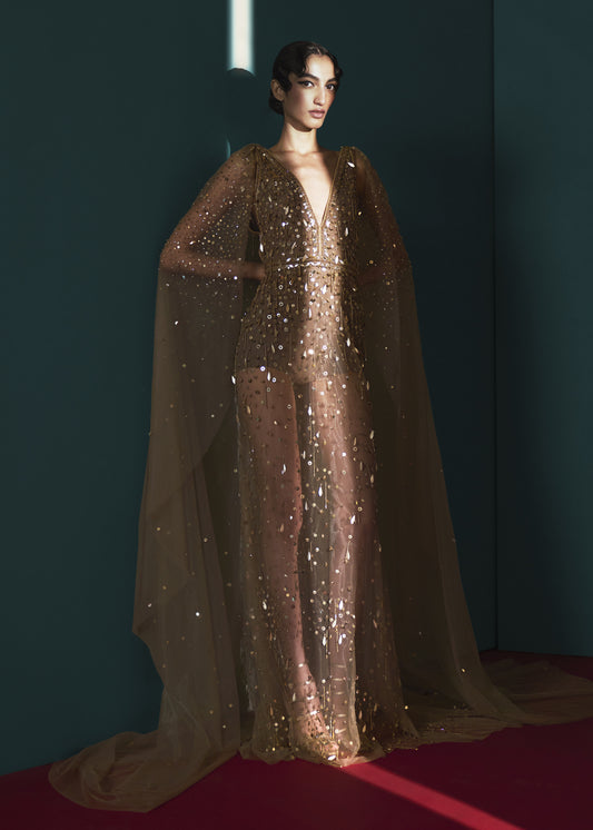 Gold Embellished Gown
