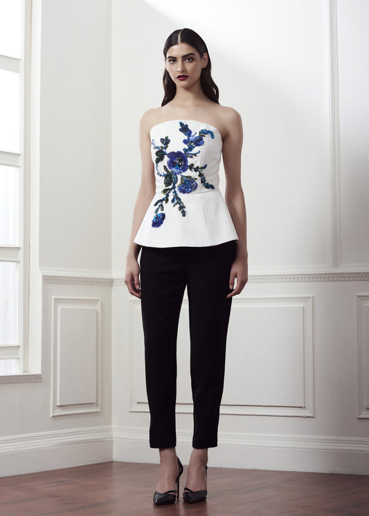 Embroidered Off-shoulder Top