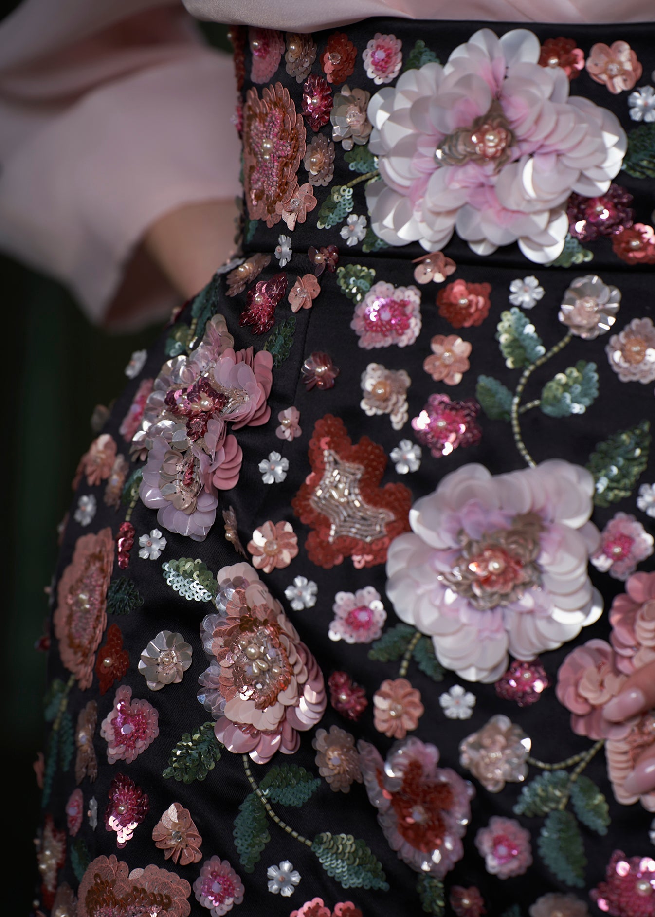 Embroidered Floral Mini Skirt