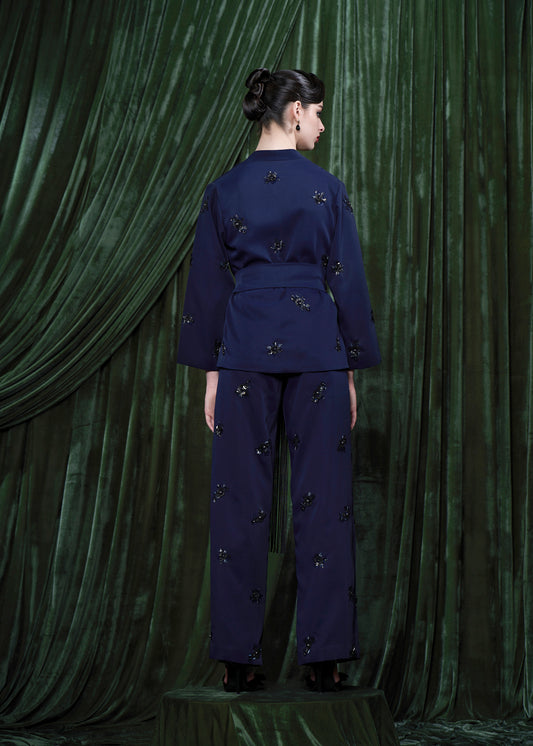 Embellished Straight-Leg Trousers