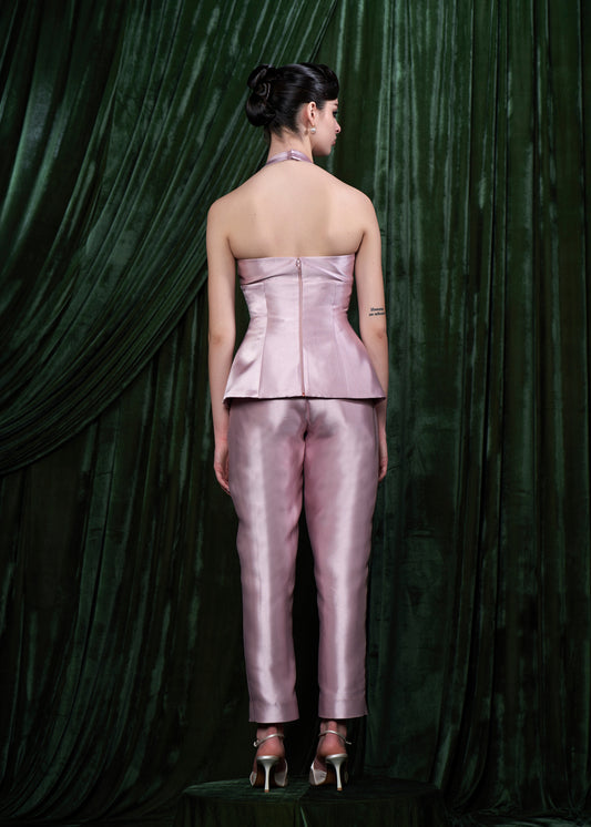 Halter Neck Satin Jacket