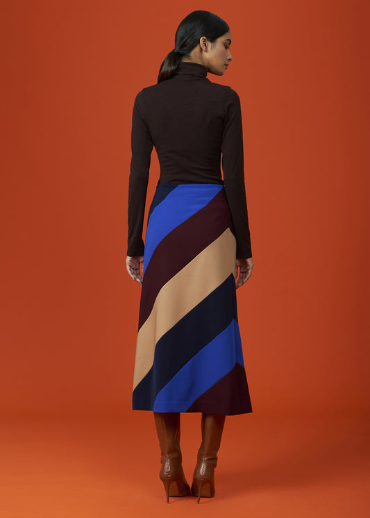 Multi Colored Panel Skirt