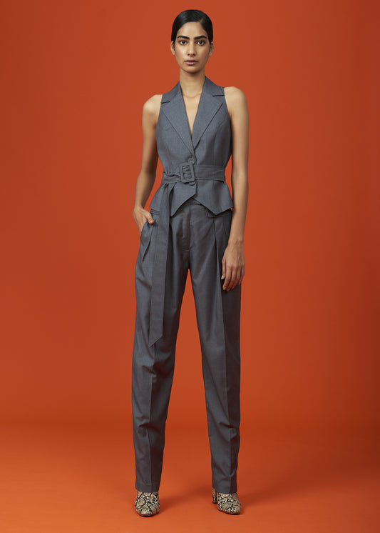 Pleated Grey Pants