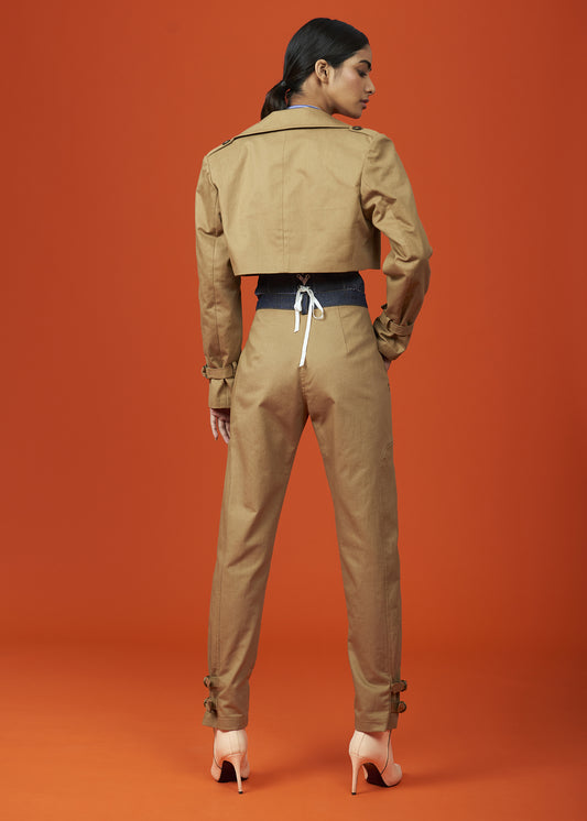 Khaki Straight Pants
