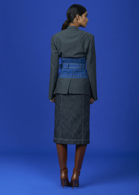 Belted Denim Corset