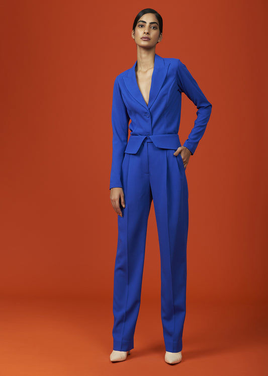 Electric Blue Single Breasted Jacket