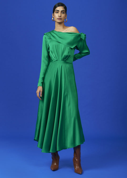 Asymmetric Drape Dress