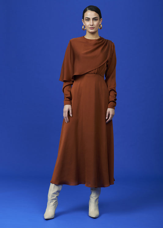 Brown Midi Gown