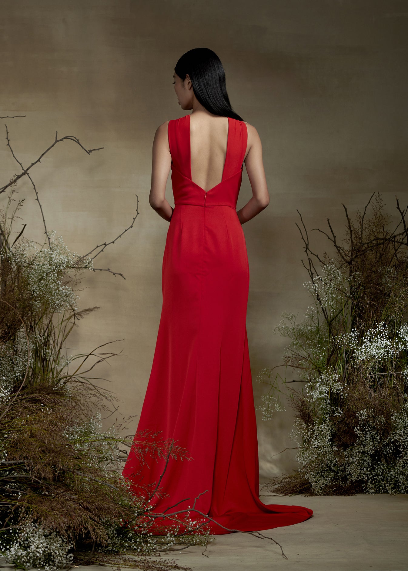 Haltered Drape Gown