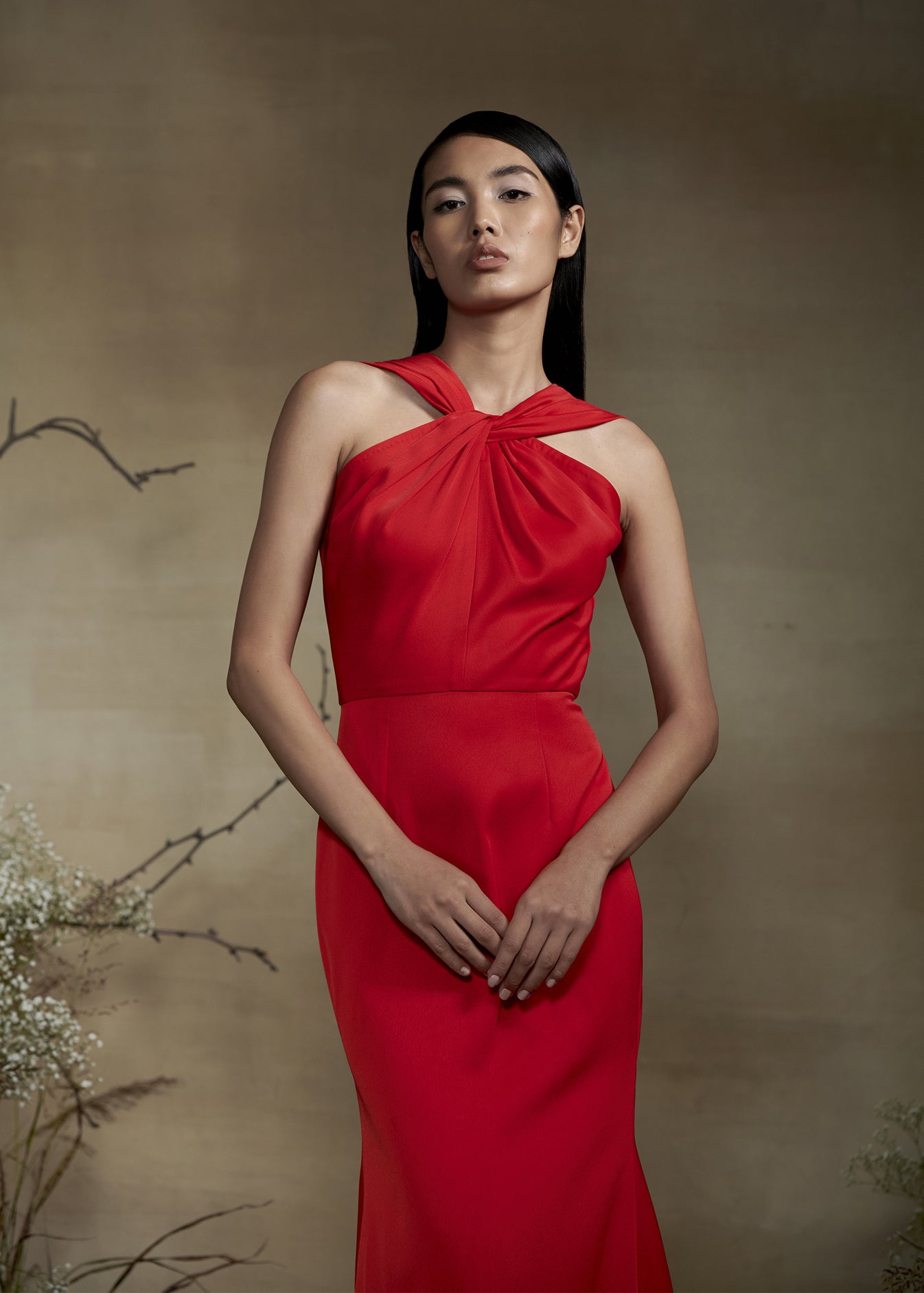 Haltered Drape Gown