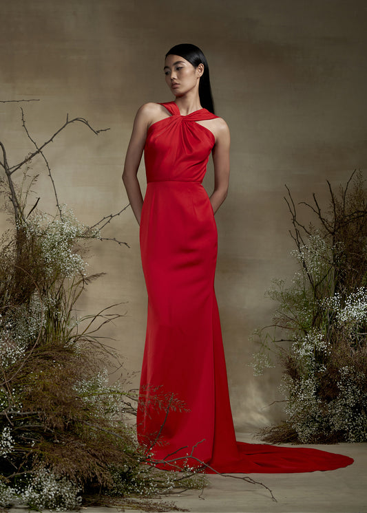Haltered Drape Gown