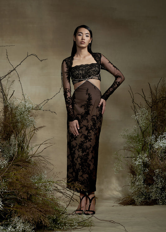 Cut Out Lace Dress