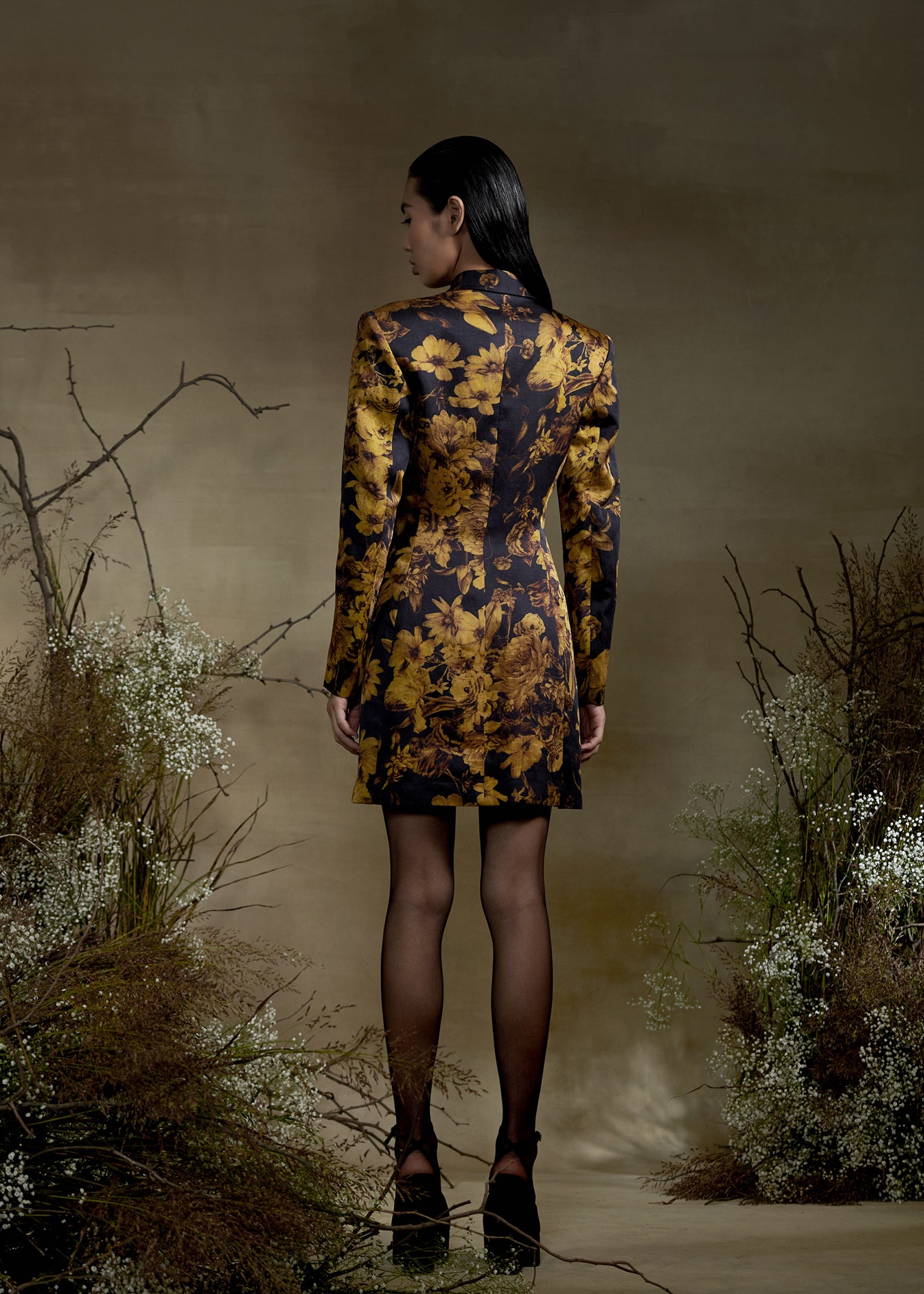 Printed Blazer Dress