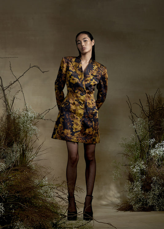 Printed Blazer Dress