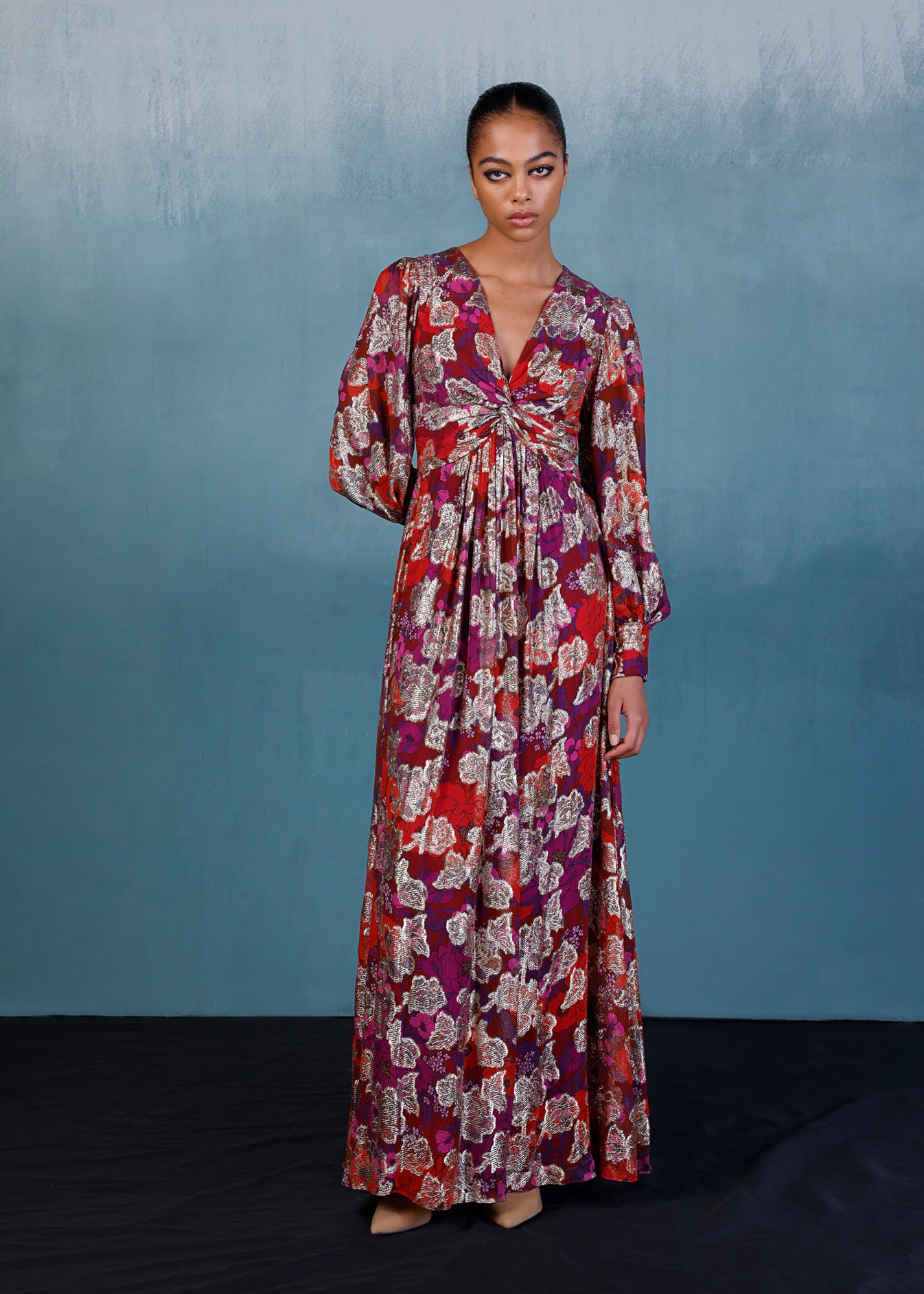 Printed Lurex Dress