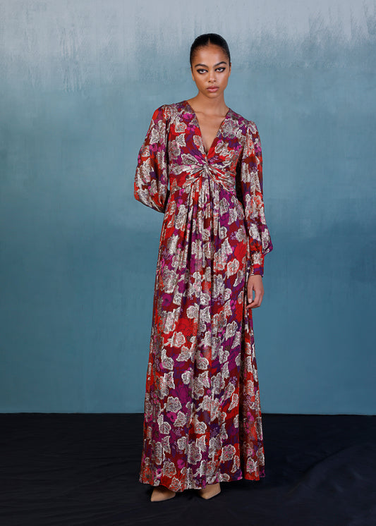 Printed Lurex Dress