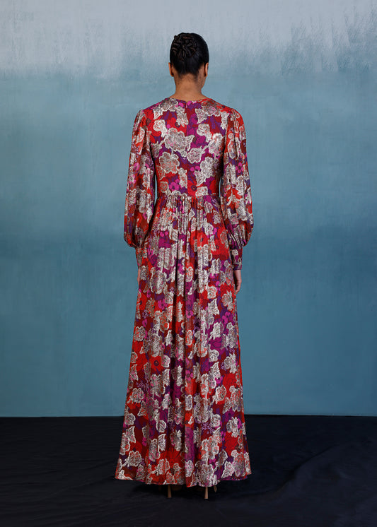 Printed Lurex Dress