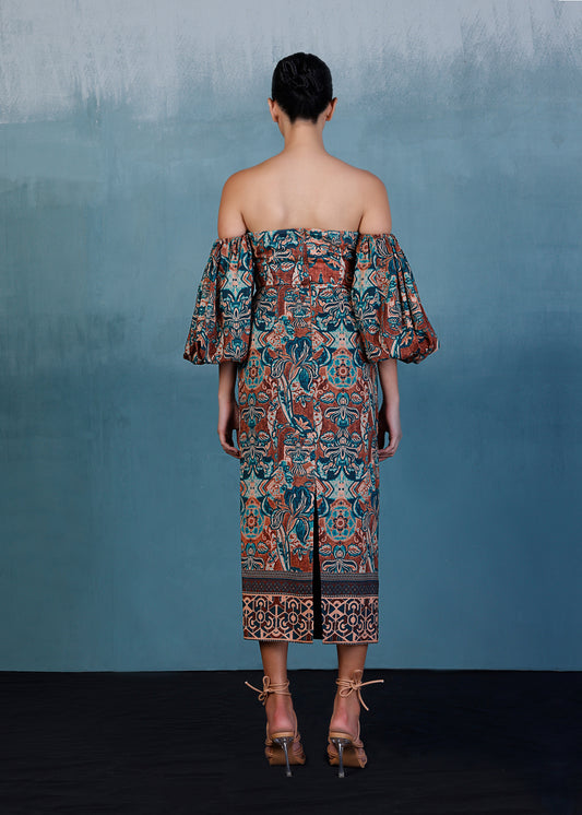 Off-shoulder Midi Dress