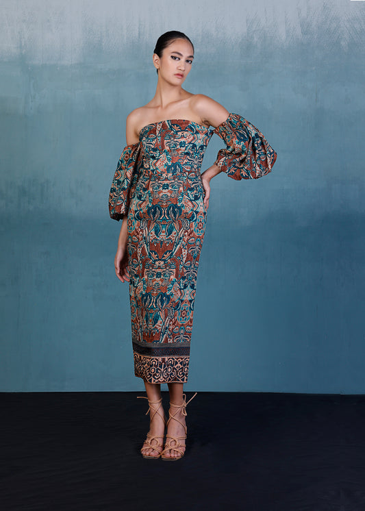 Off-shoulder Midi Dress