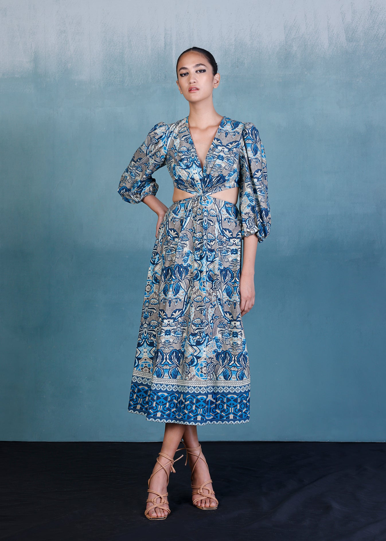 Printed Cutout Dress