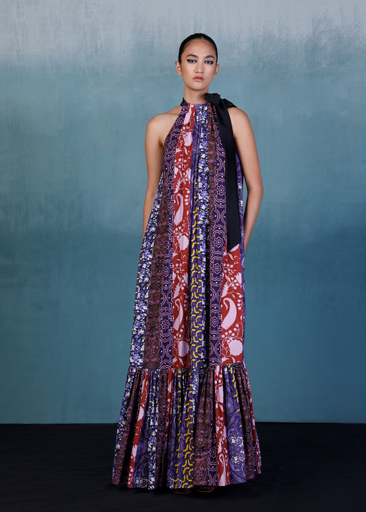 Multi Print Maxi Dress