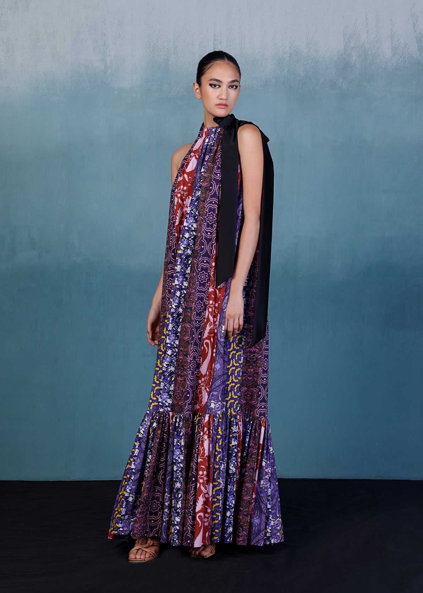 Multi Print Maxi Dress