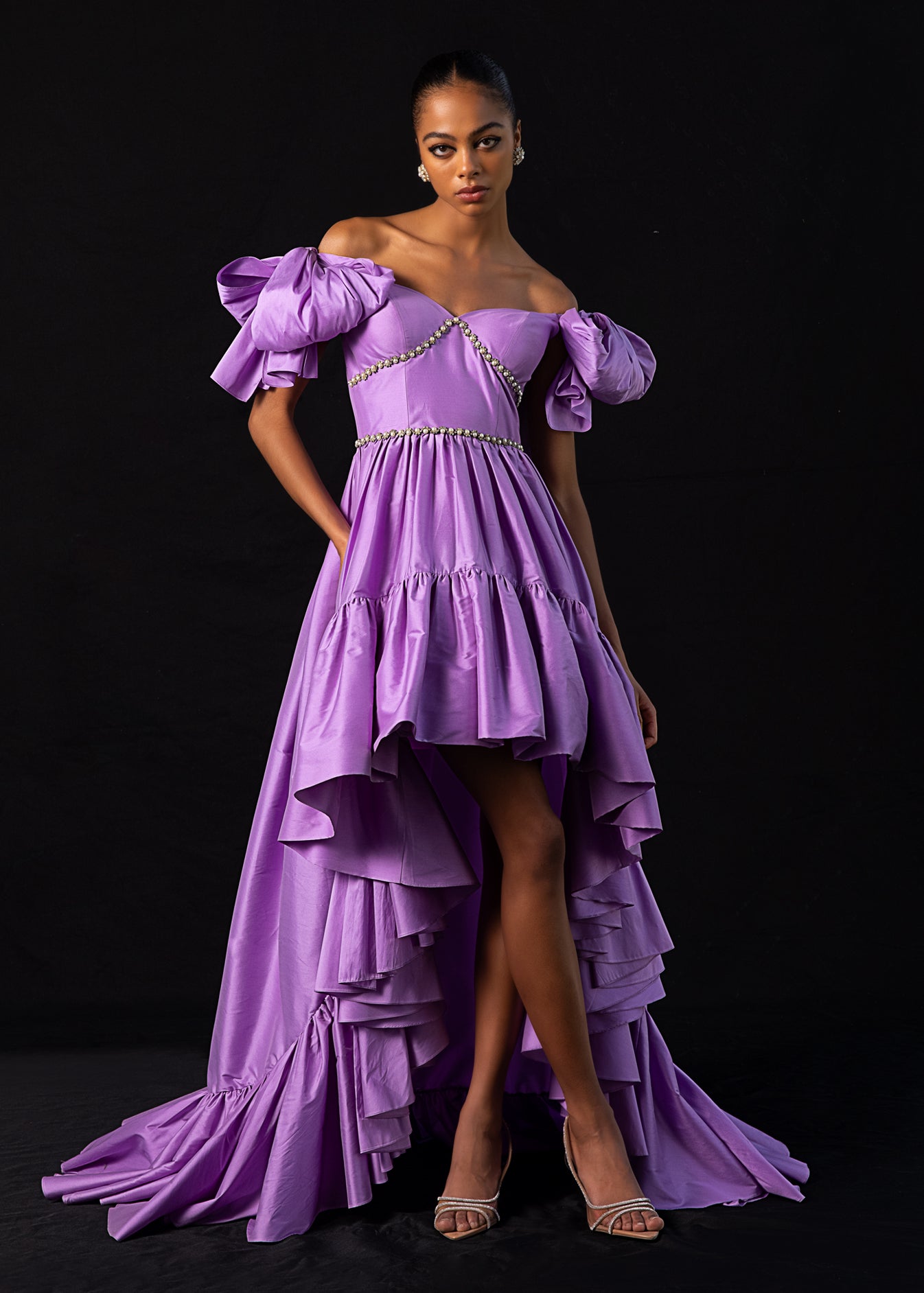 Off-shoulder Dress With Bow
