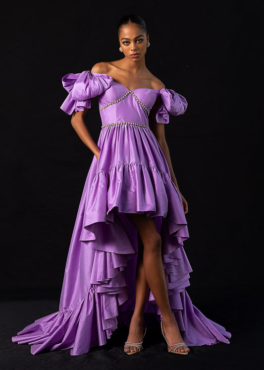 Off-shoulder Dress With Bow