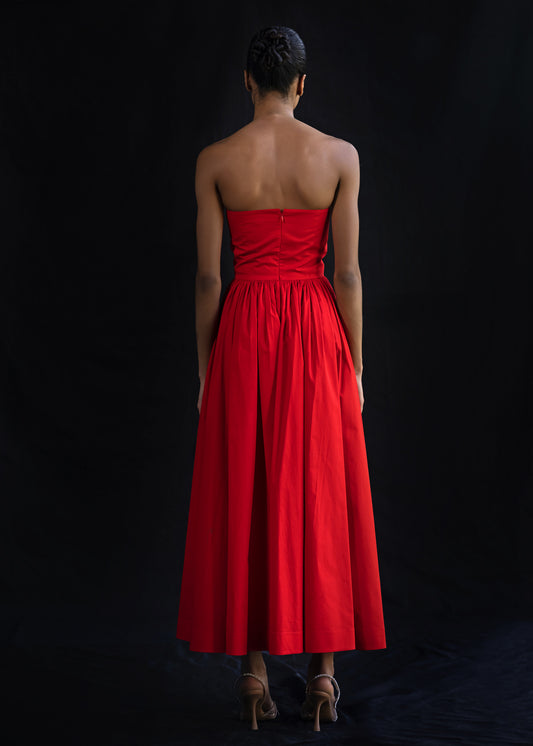 Strapless Midi Dress