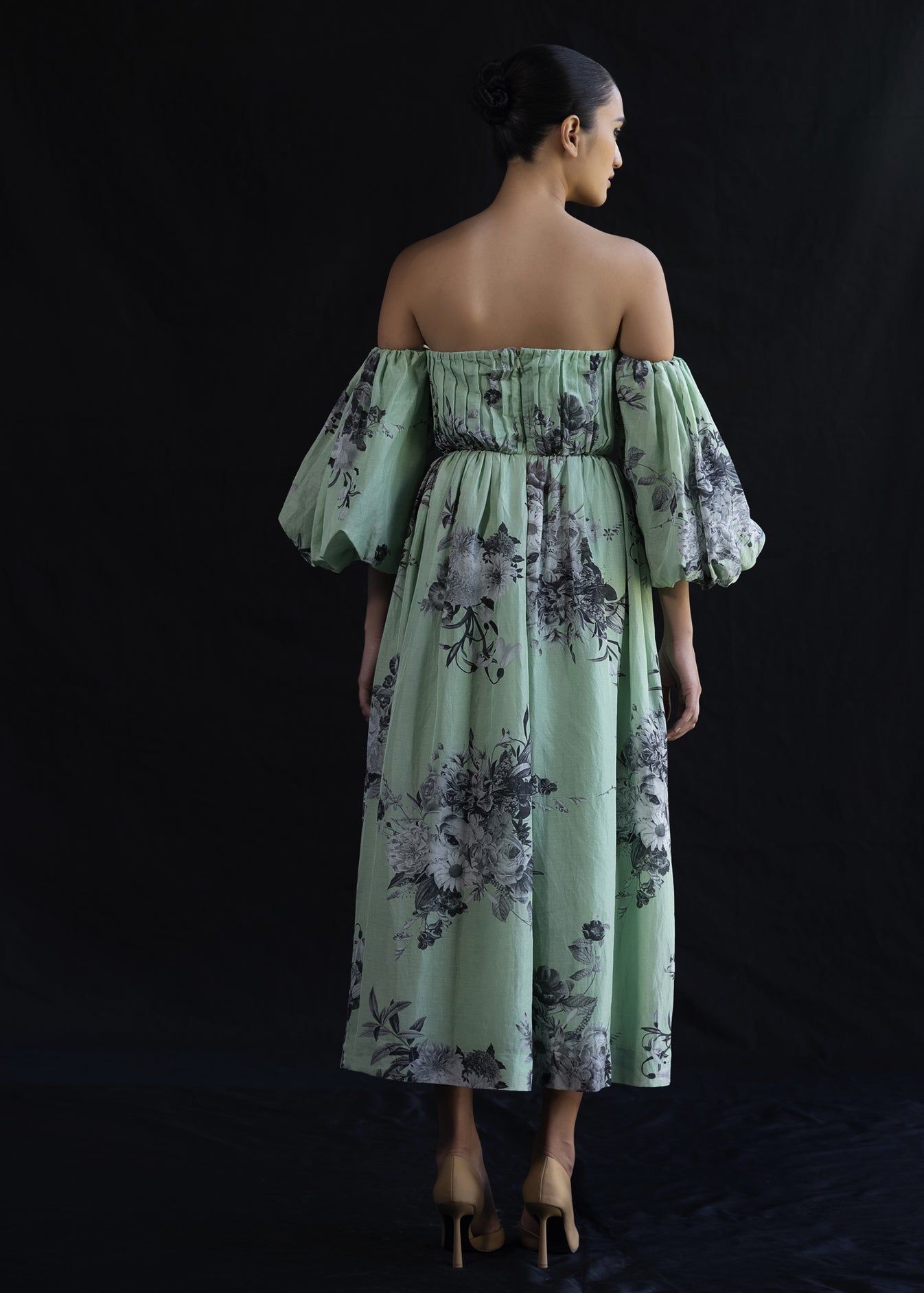 Printed Dress With Front Slit